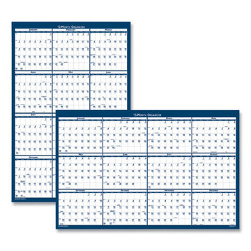 House of Doolittle™ Recycled Poster Style Reversible-erasable Yearly Wall Calendar, 32 X 48, White-blue-gray Sheets, 12-month (jan To Dec): 2022 freeshipping - TVN Wholesale